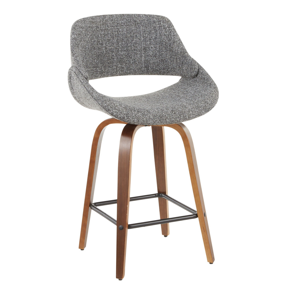 Fabrico - Mid-Century Modern Counter Stool (Set of 2)