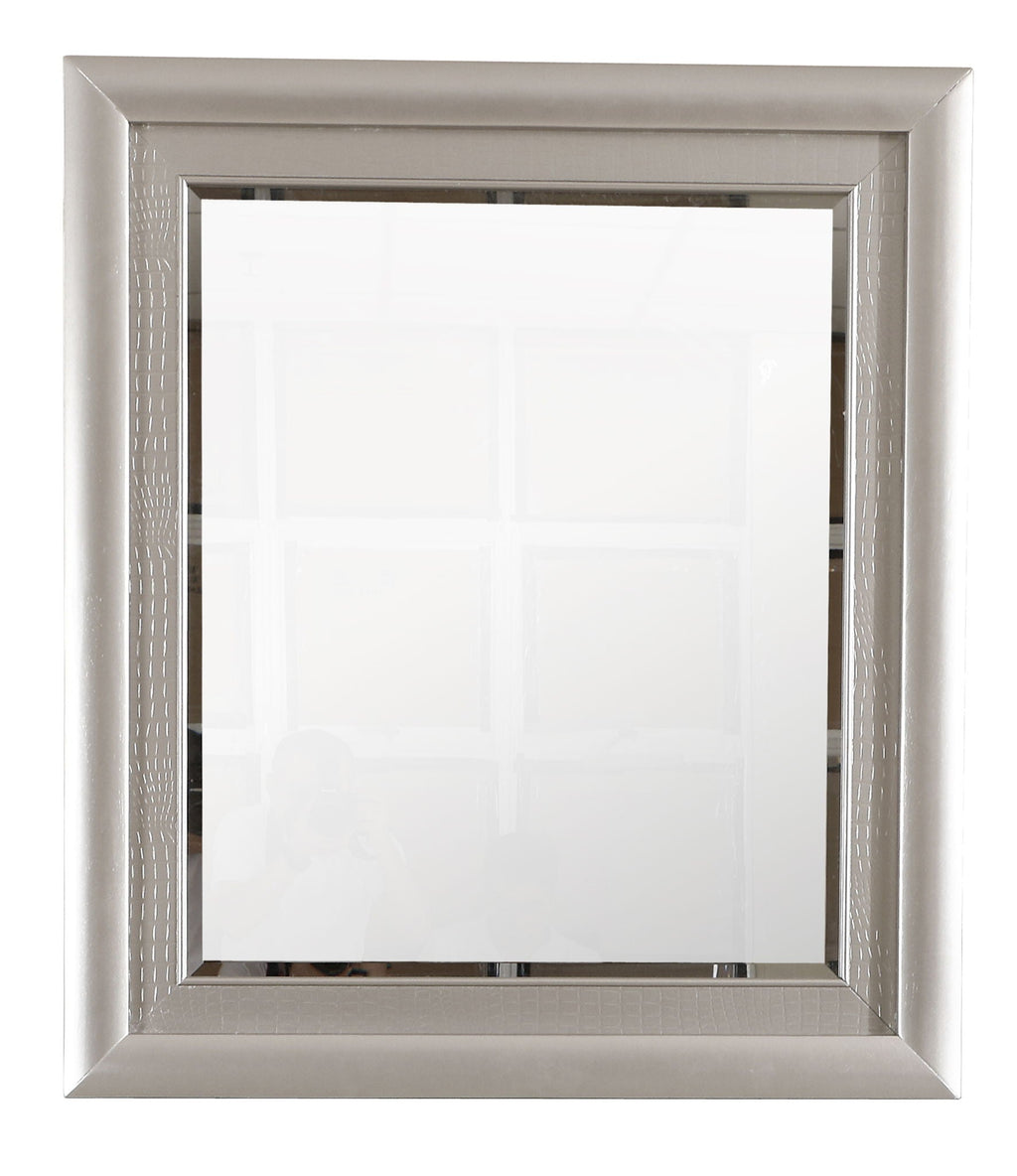 Silver Champagne Wall Mirror with Low Distortion Glass - Kat