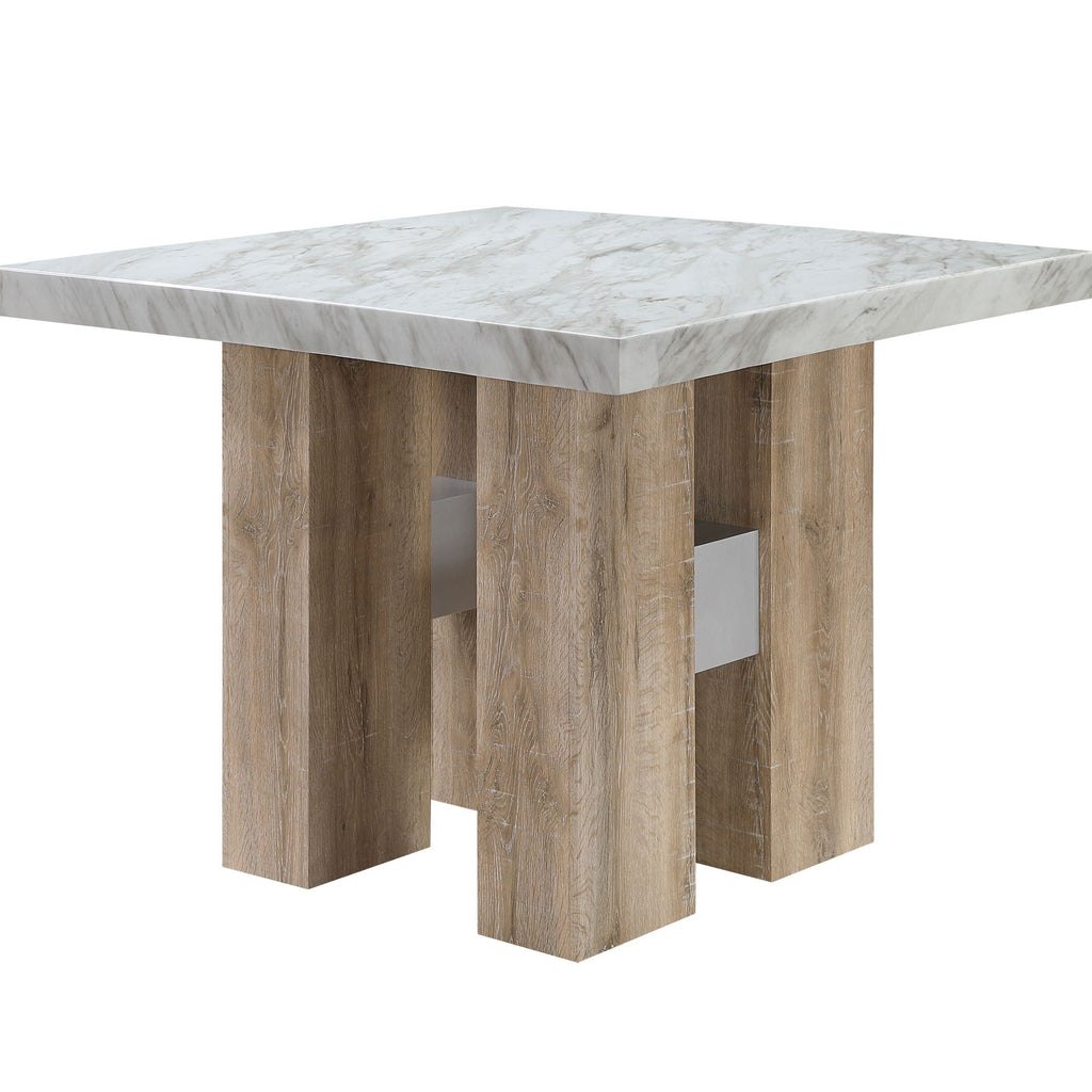 Mikha Bar Table with Extra Thick Top - Black, White, or Light Brown