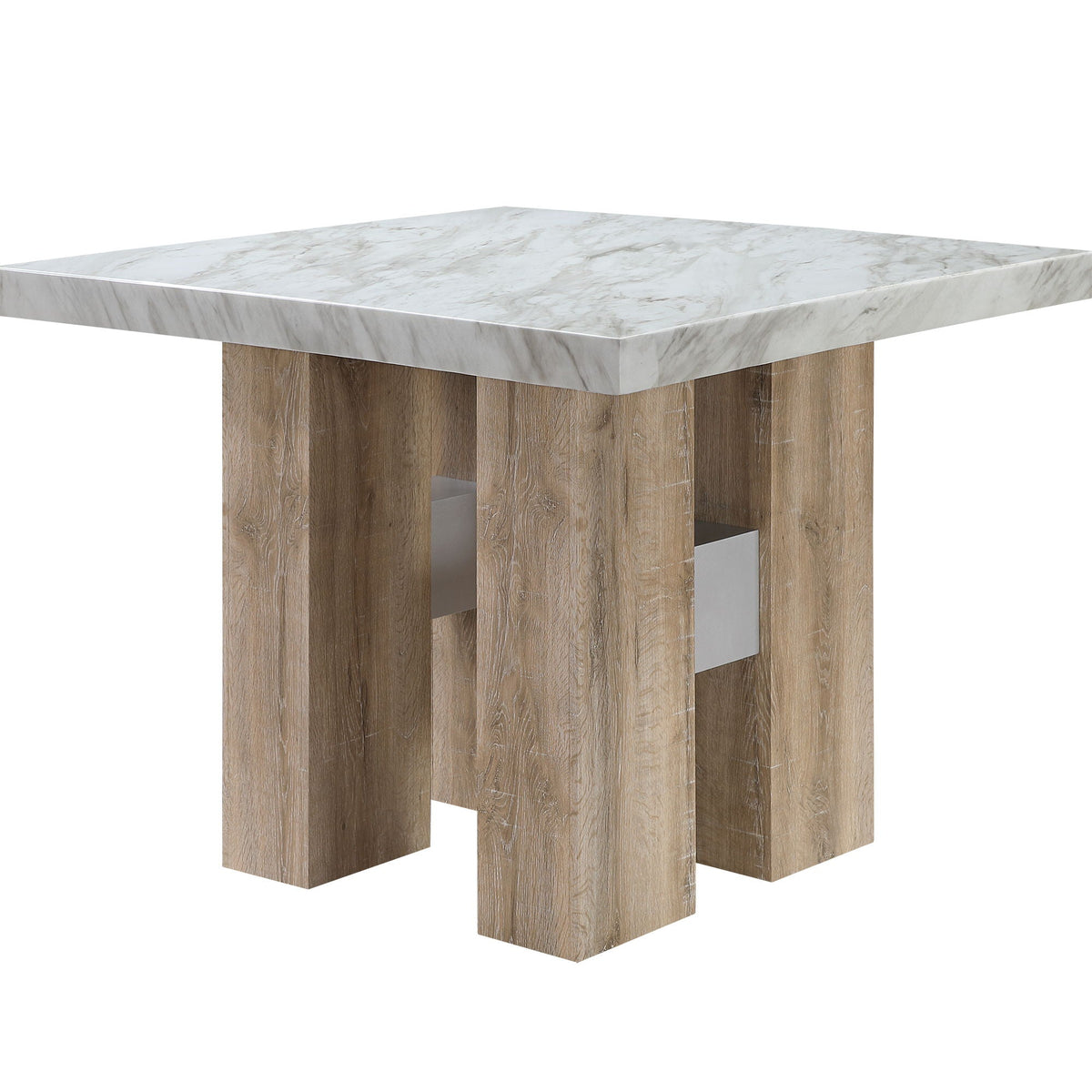 Mikha Bar Table with Extra Thick Top - Black, White, or Light Brown