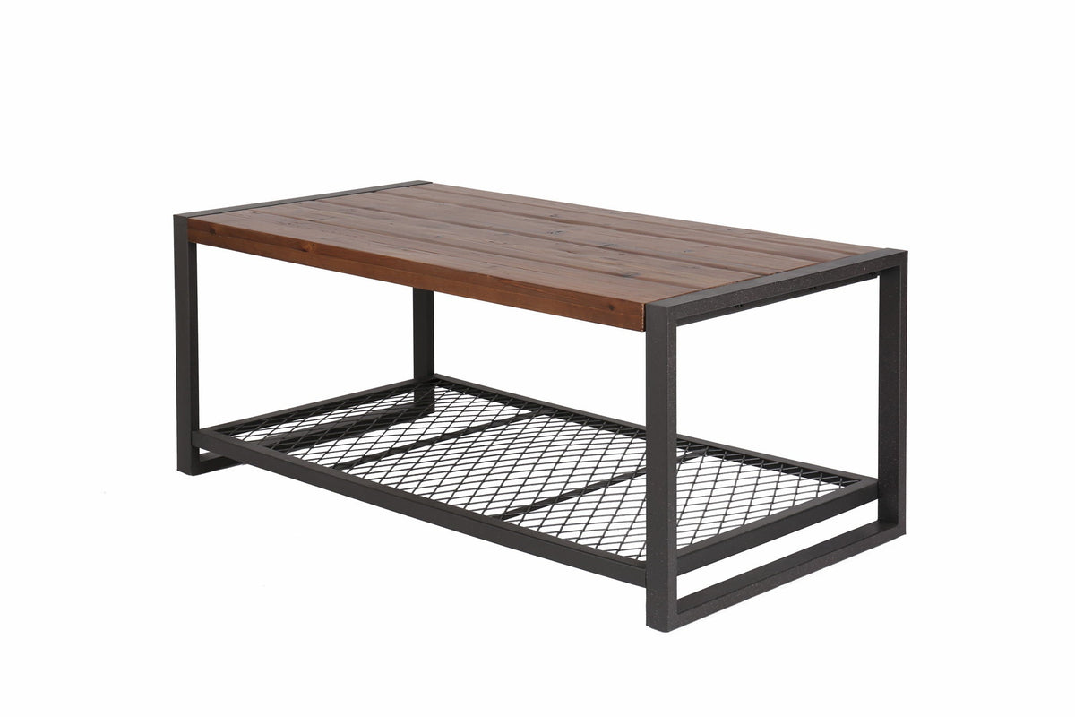 Console Coffee Table with Reclaimed Wood Finish - Natural