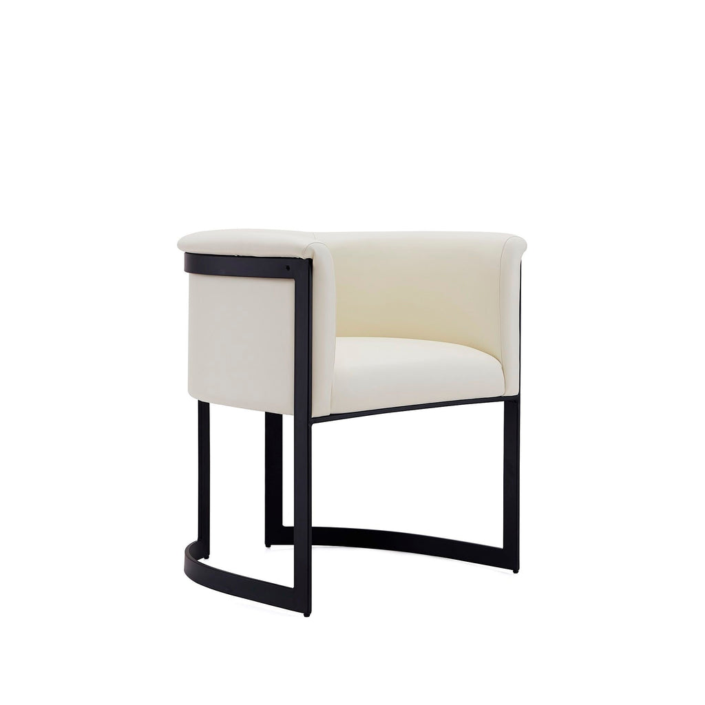 Corso Dining Chair with Modern Metal Frame - Available in Beige, Light Brown, Dark Gray