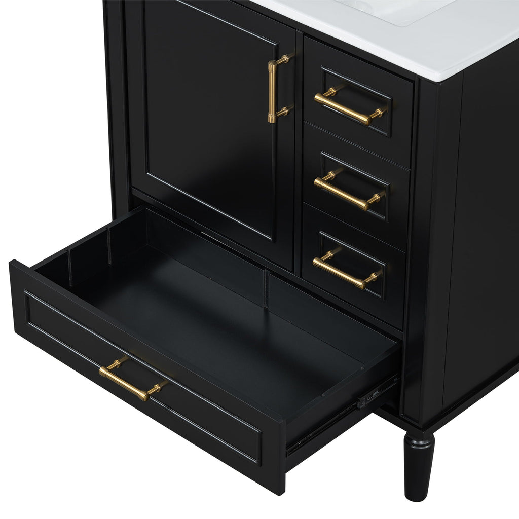 Traditional Bathroom Vanity Set with Soft Close Doors - Multiple Colors