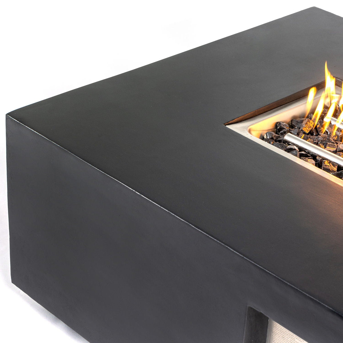 Charcoal Fire Pit Table with 50,000 BTU Output - Fiber Concrete