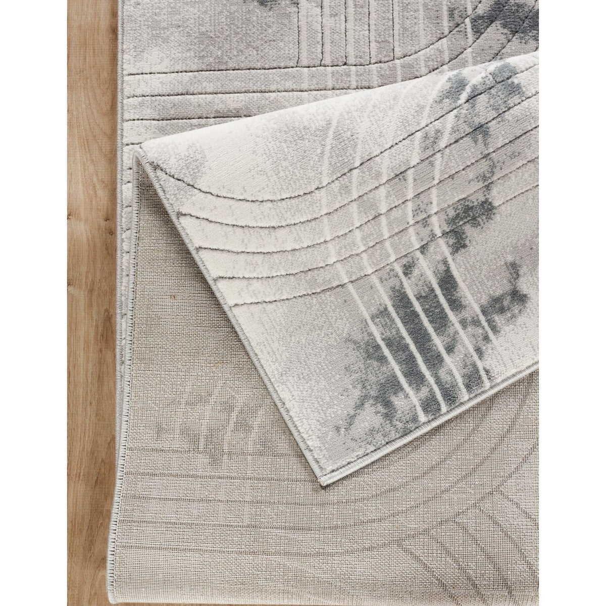 Geometric 3D Effect Area Rug with Ultra-Soft Durable Fibers - Gray