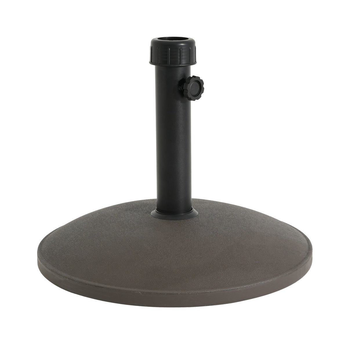Brown Outdoor Umbrella Base with 35 lb Concrete Core – Stable & Weather Resistant