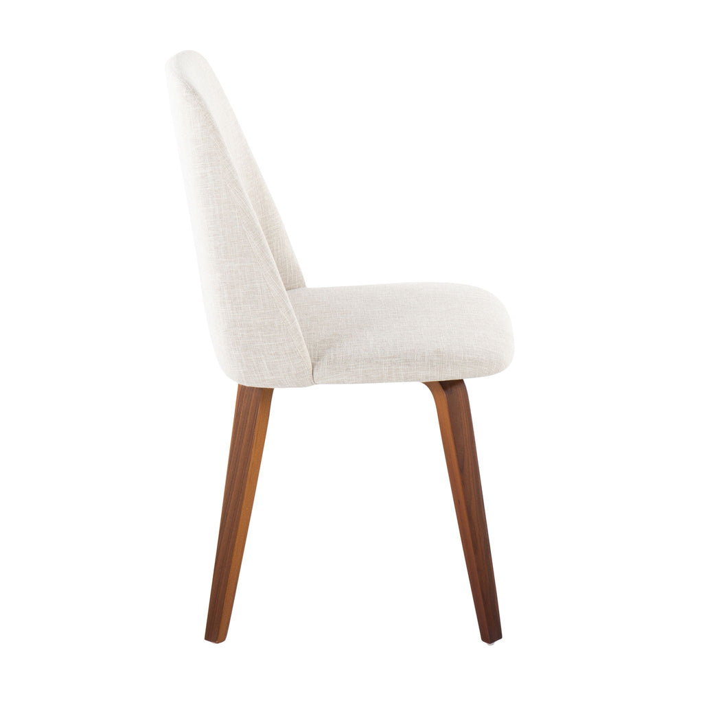 Contemporary Dining Chair Set with Padded Seat - Brown
