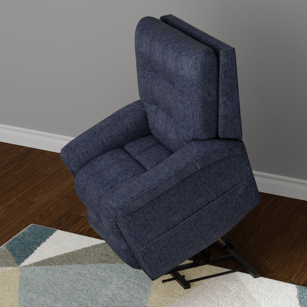 Velour Power Lift Chair with Lift Assist - Blue