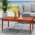 Acacia Wood Outdoor Coffee Table with Rustic Design - Natural