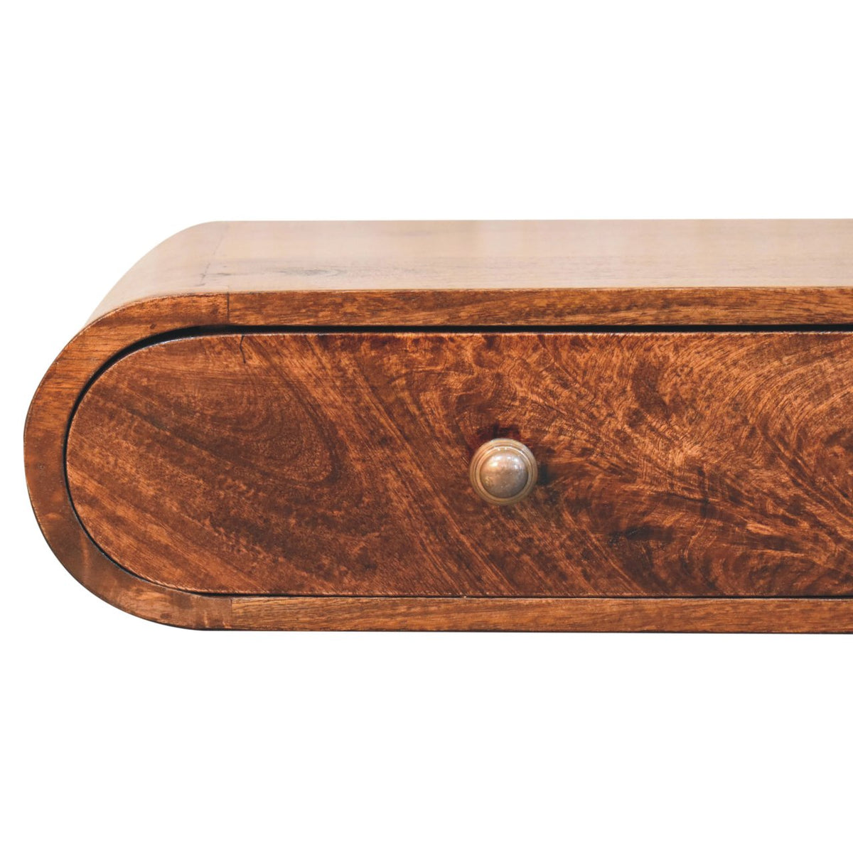 Solid Wood Wall-Mounted Console Table with Modern Design - California Walnut