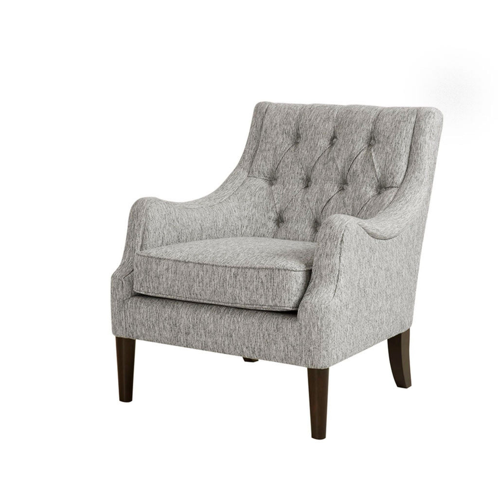 Button Tufted Accent Chair with Removable Cushion - Gray or Blue