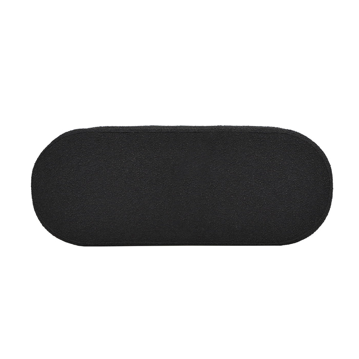 Upholstered Oval Storage Bench with Hidden Storage - Black, White or Dark Green