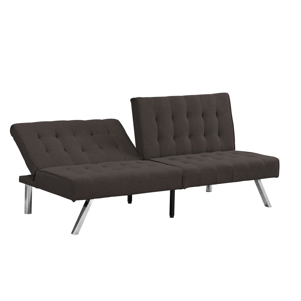 Modern Sofa Bed with Wood Frame and Stainless Legs - Multiple Colors