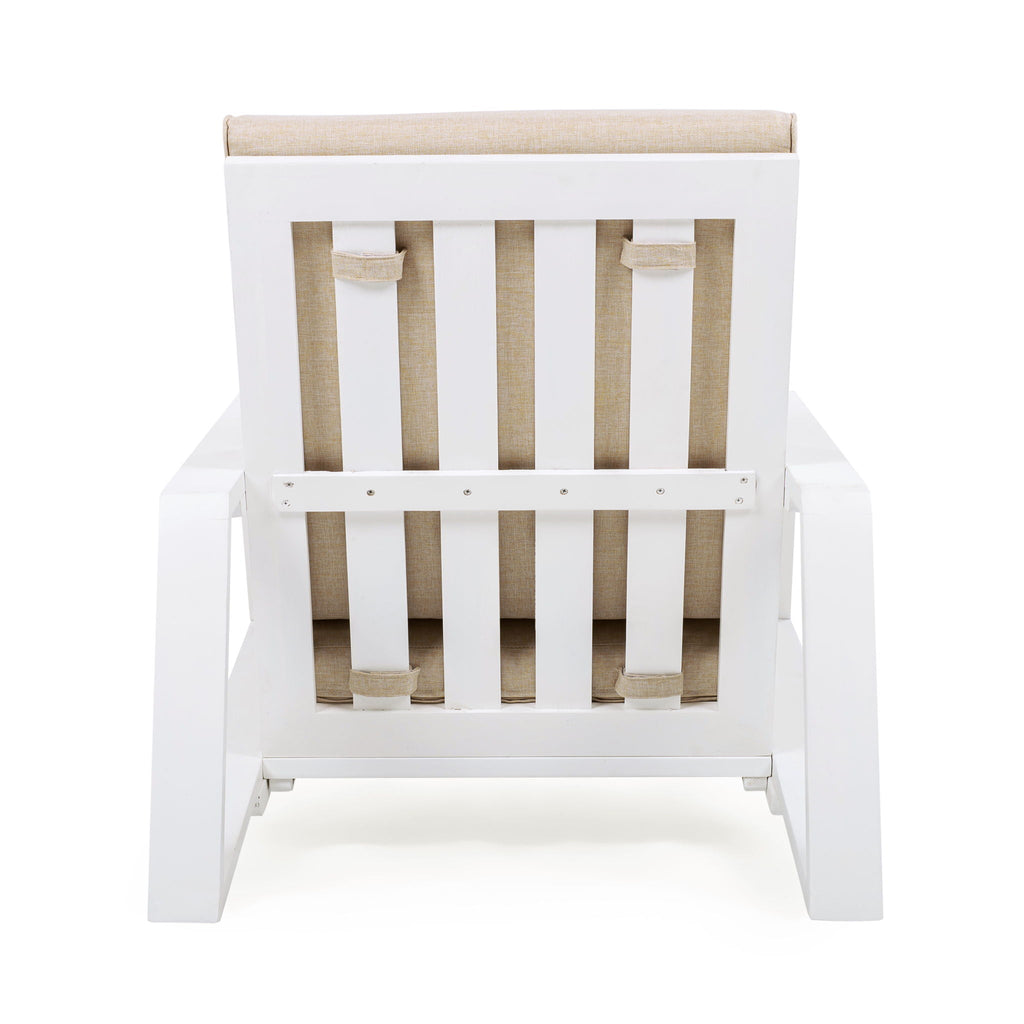 Outdoor Patio Lounge Chair Set of 2 with Cushions - White or Light Brown