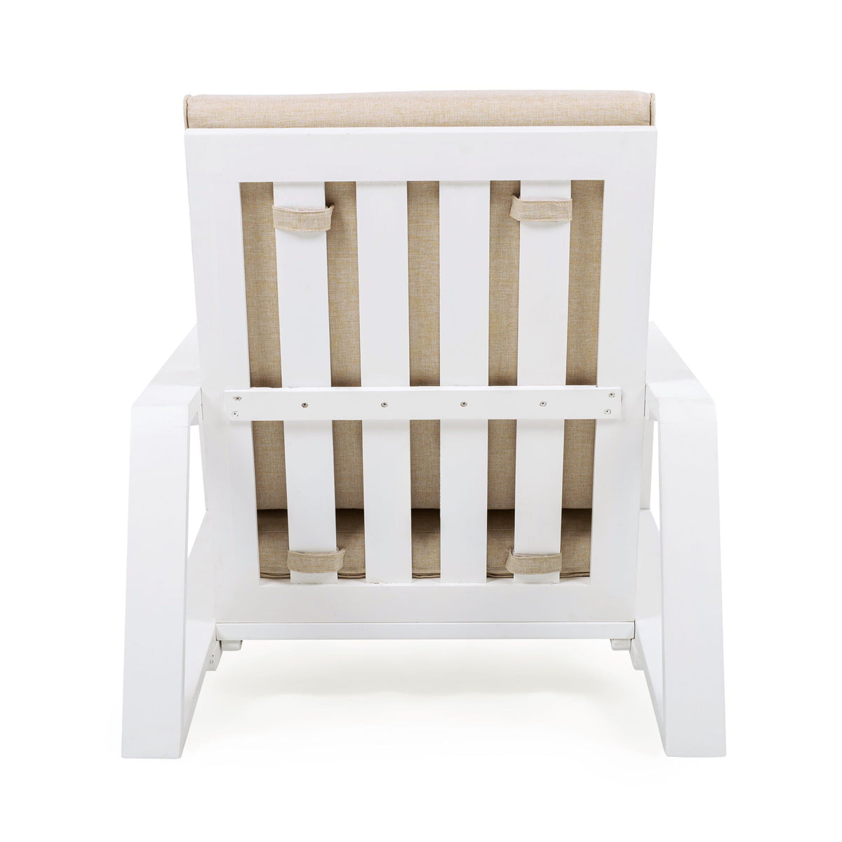 Outdoor Patio Lounge Chair Set of 2 with Cushions - White or Light Brown