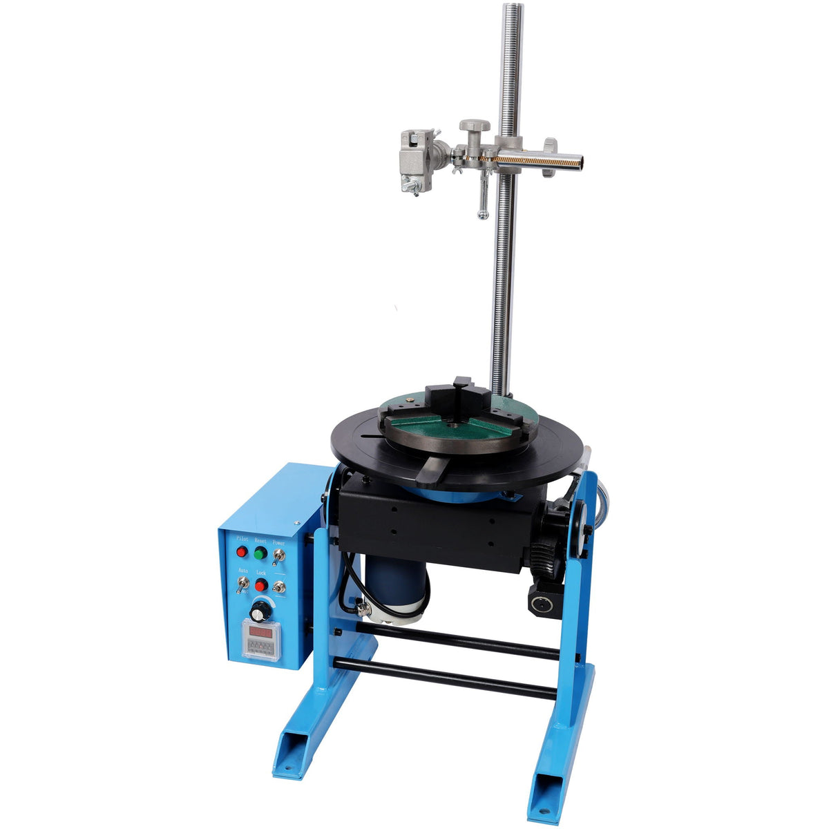 Heavy Duty Rotary Welding Positioner Turntable Table with Manual Tilt - Blue