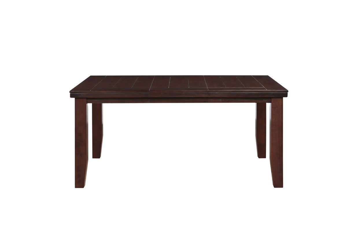 Cherry Wood Dining Table with Tapered Shaker Legs - Dark Brown