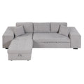 Reversible L-Shape Sleeper Sectional Sofa with Storage Chaise and 2 Stools - Multiple Colors