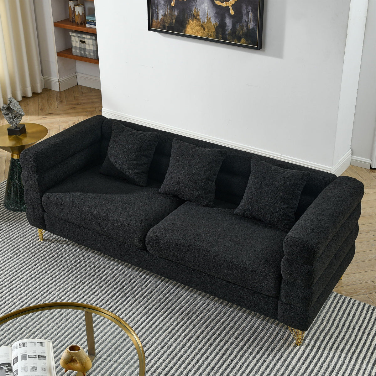 Streamline Sectional Sofa with Art Deco Design - Multiple Colors
