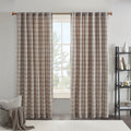 Plaid Rod Pocket Curtain Panel with Fleece Lining - Multicolor