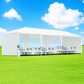 10x30' Outdoor Garden Gazebo Canopy with Removable Sidewalls - White