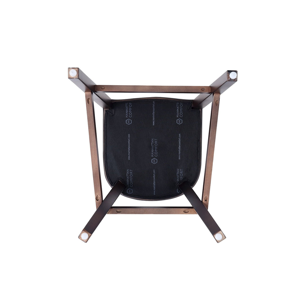 White Bar Height Stool with Solid Wood Frame - Traditional Design