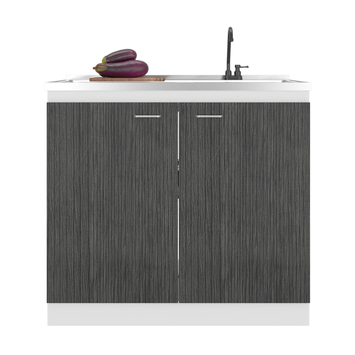 Salento Freestanding Sink with Double Door Cabinet - Engineered Wood