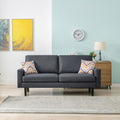 Minimalistic Stationary Sofa with 2 Throw Pillows - Select Color