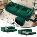 Chesterfield 3-in-1 Pull-Out Sofa Bed with Convertible Sleeper - Green
