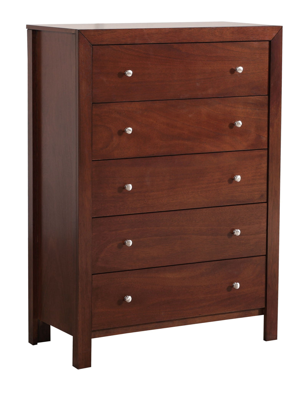Modern Elegant Transitional Storage Chest with Spacious Drawers - Dark Red, Black, or White