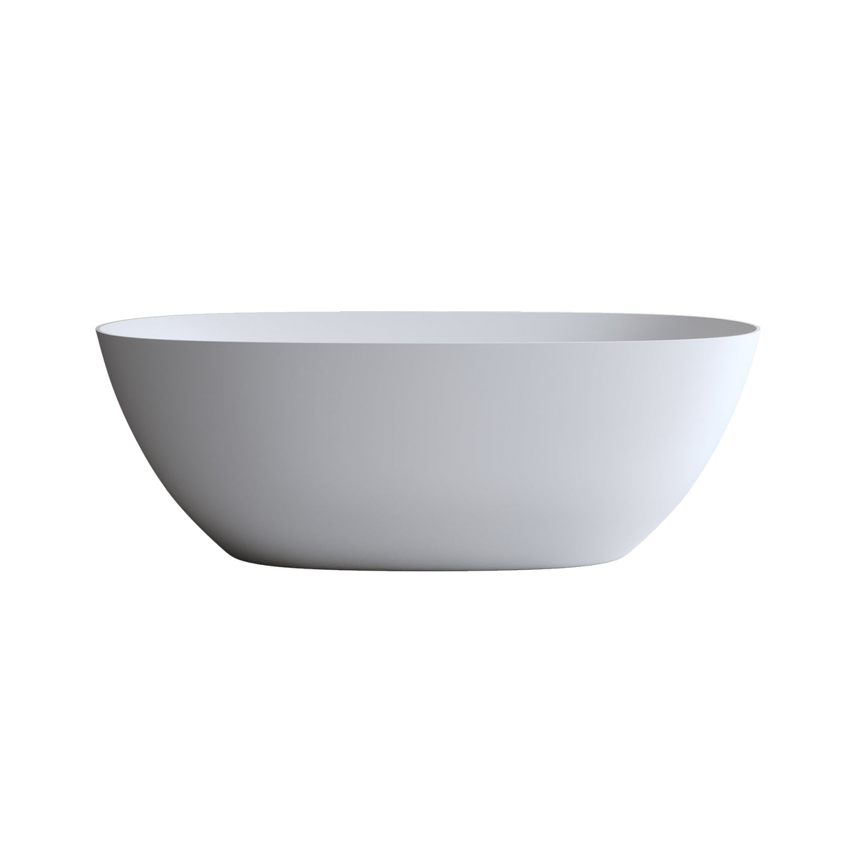69" Freestanding Bathtub with Solid Resin Stone – White