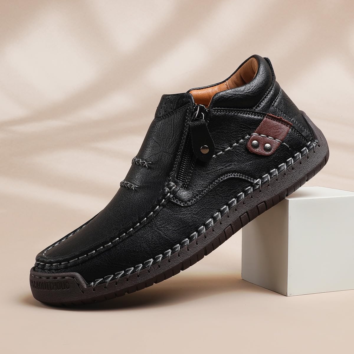 7DAY'S Leather Driving Boots for Young Men - Travel & Adventure Essentials