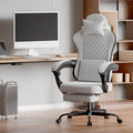 Gaming Chair with Massage and Ergonomic Design - White/Black