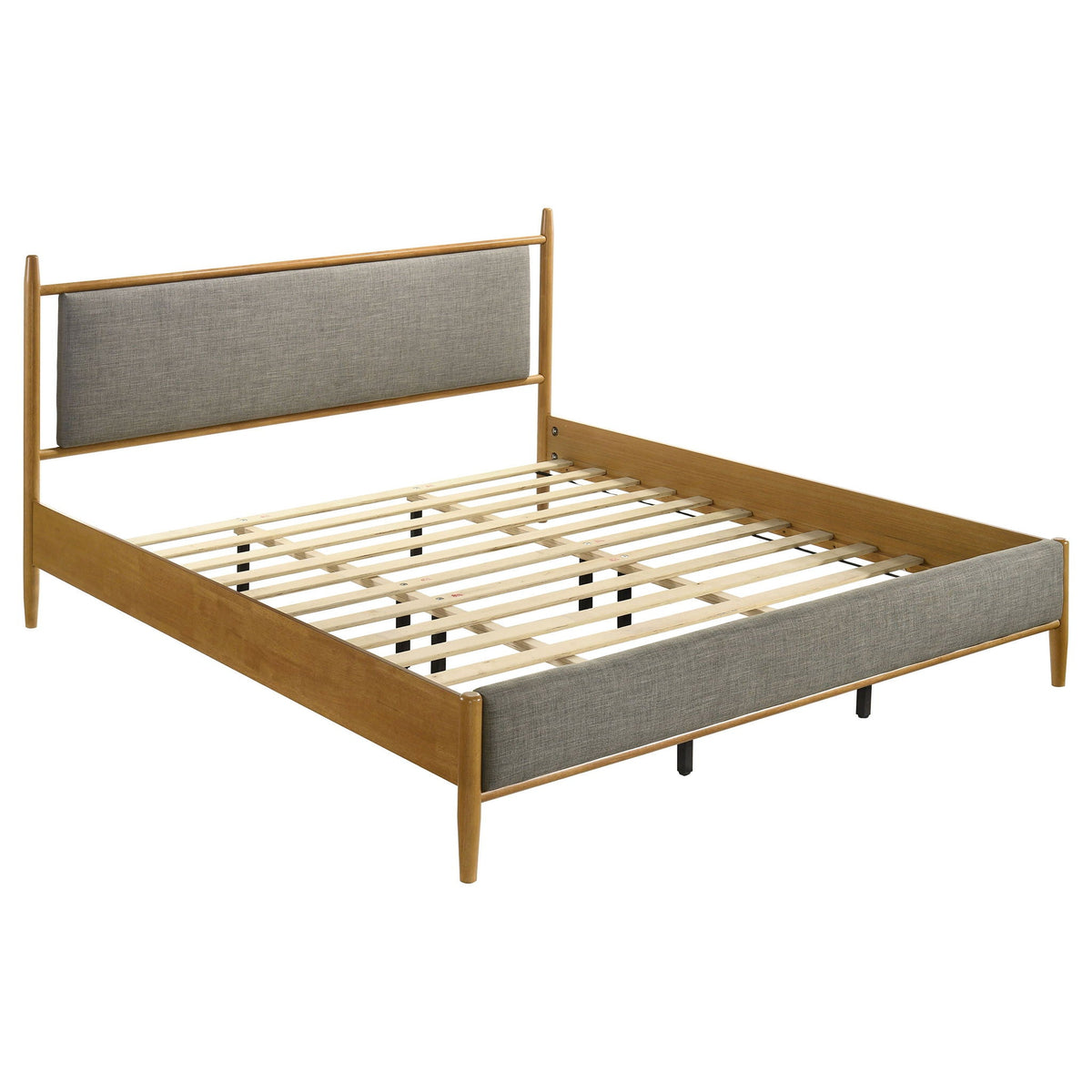 Mason 46-inch Eastern King Panel Platform Bed Light Brown