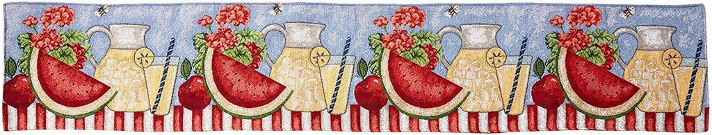 Tache Fruity Drinks Watermelon Lemonade Woven Tapestry Table Runners (13082TR)