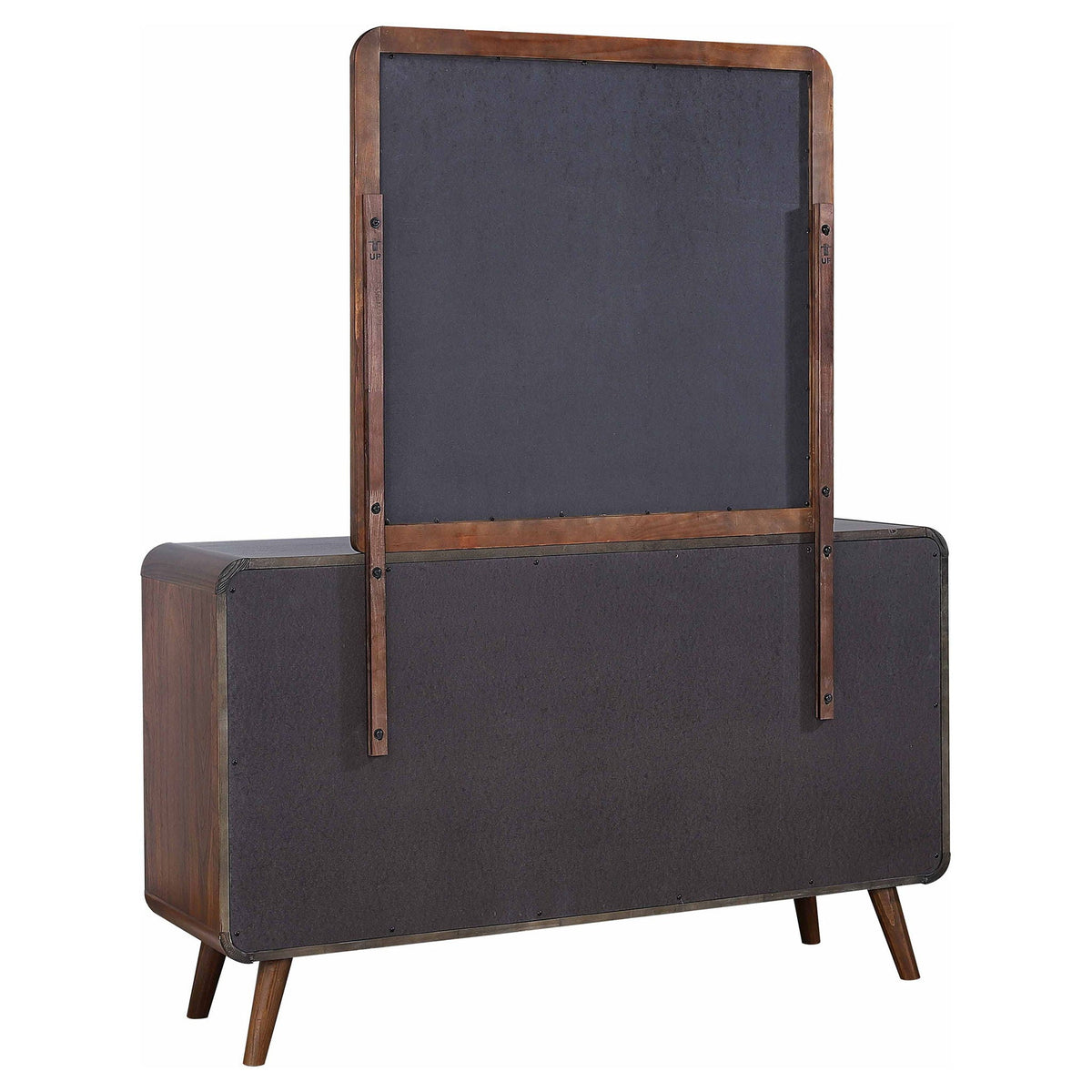 Robyn 6-drawer Dresser with Mirror Dark Walnut