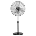 18" Industrial Pedestal Fan with Adjustable Height - Black