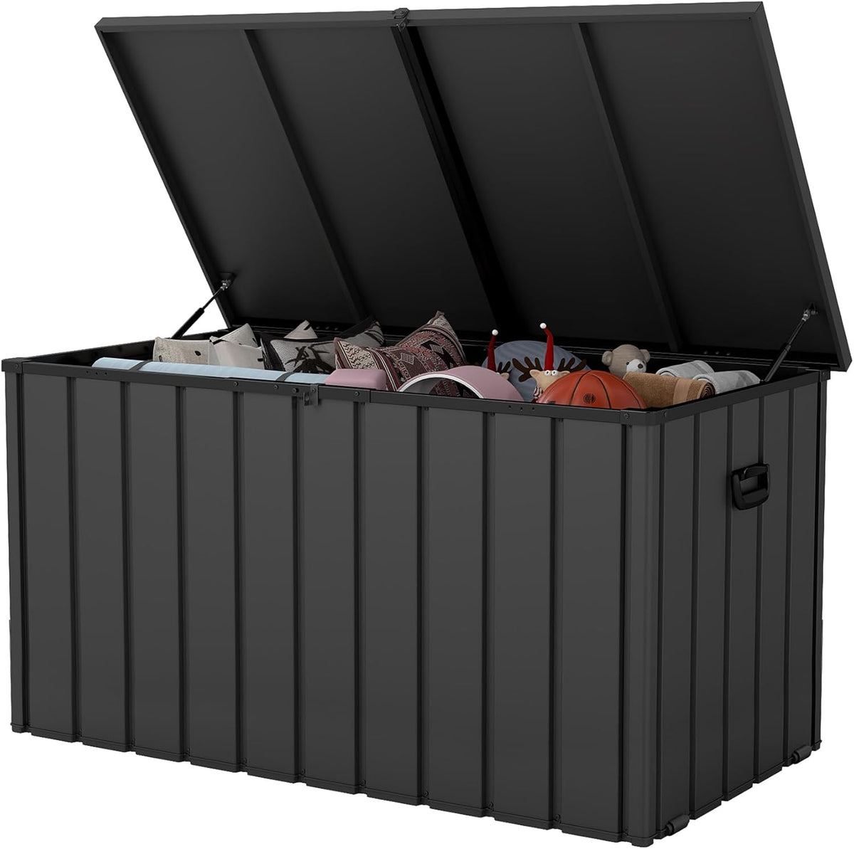 200 Gallon Metal Deck Box with Lockable Lid - Dark Gray or Brown