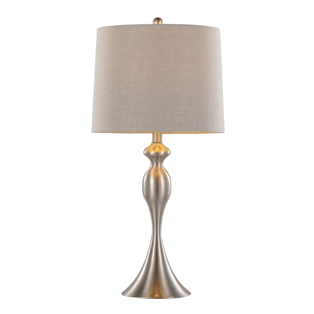 Ashland Contemporary Table Lamp Set with Double-Layer Shade - Multiple Colors