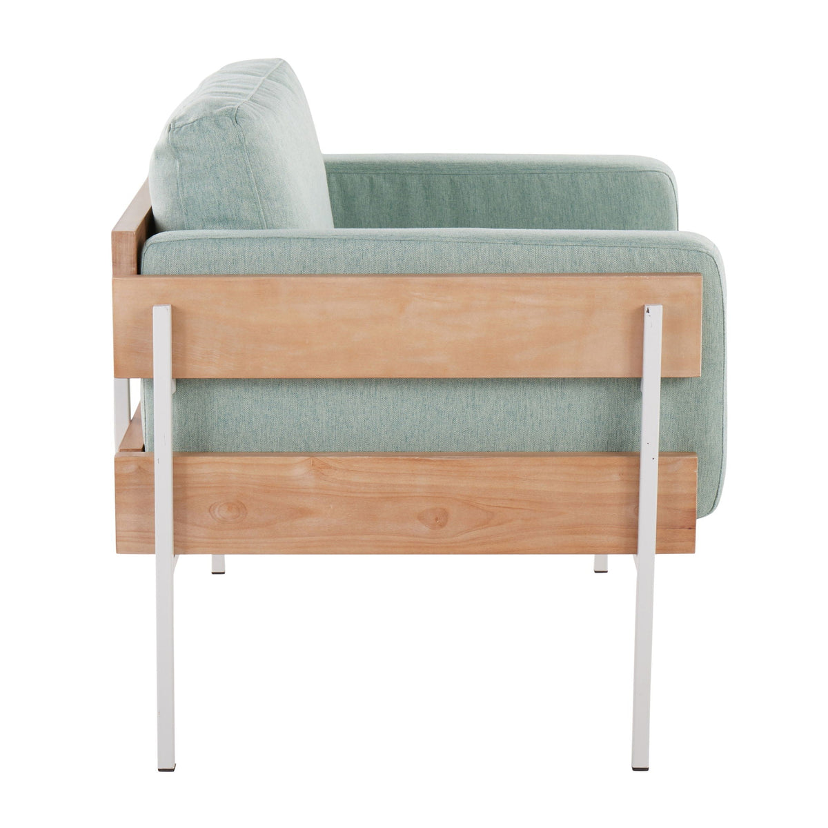 Stylish Materials Farmhouse Arm Chair with Cushioned Seating - Gray or Green