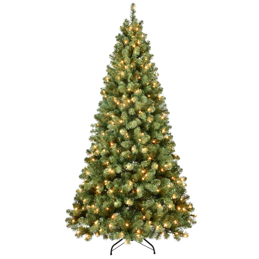 7ft Pre-Lit PVC Christmas Tree with 400 UL Lights - Green