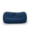 6.5 Foot Cylindrical Bean Bag with Removable Suede Cover - Midnight Blue