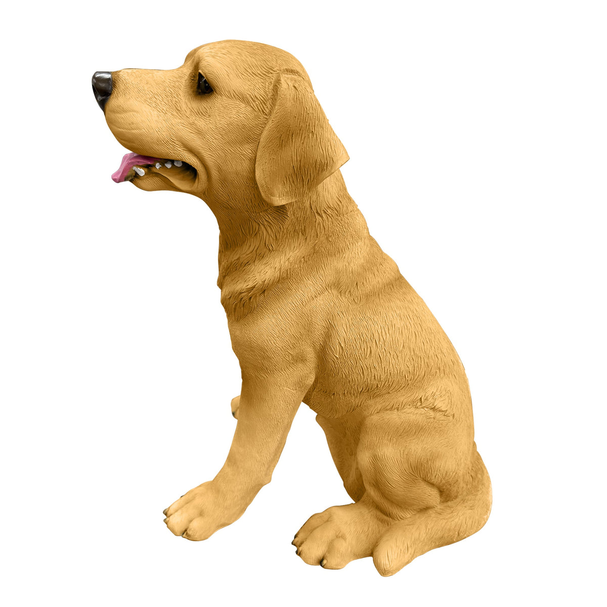 Labrador Resin Statue with Weather-Resistant Finish - Brown