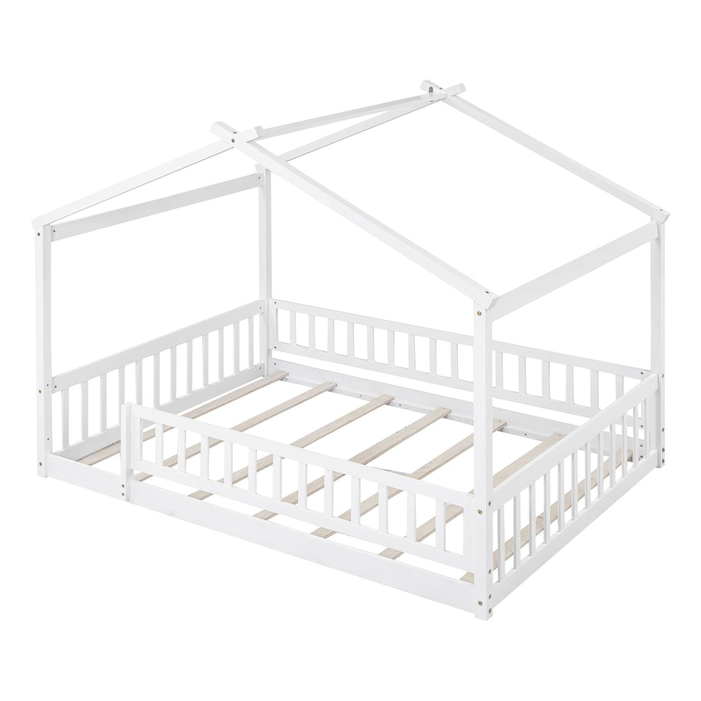 Bed House Bed Frame With Fence