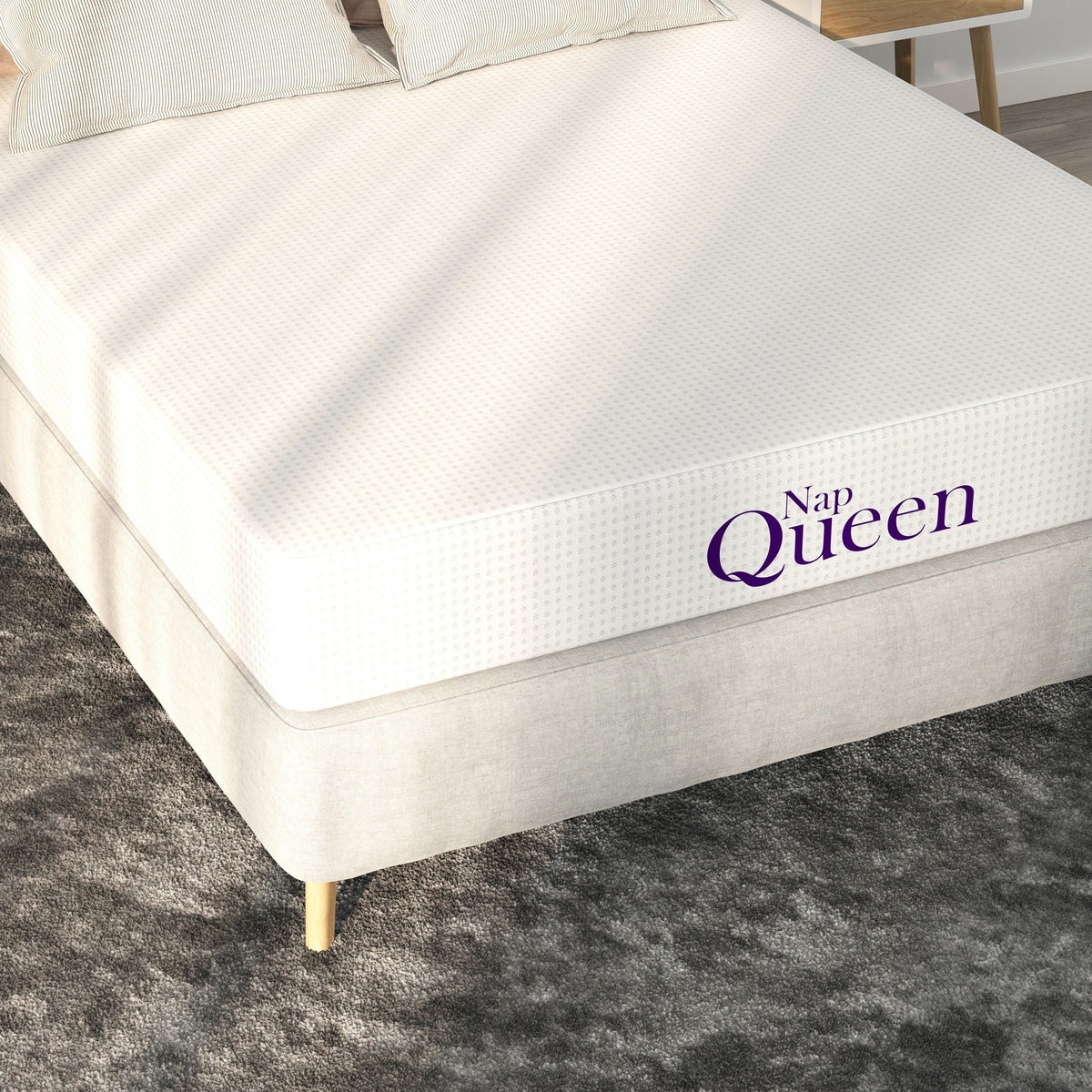 12" Memory Foam Mattress with Charcoal Support - White
