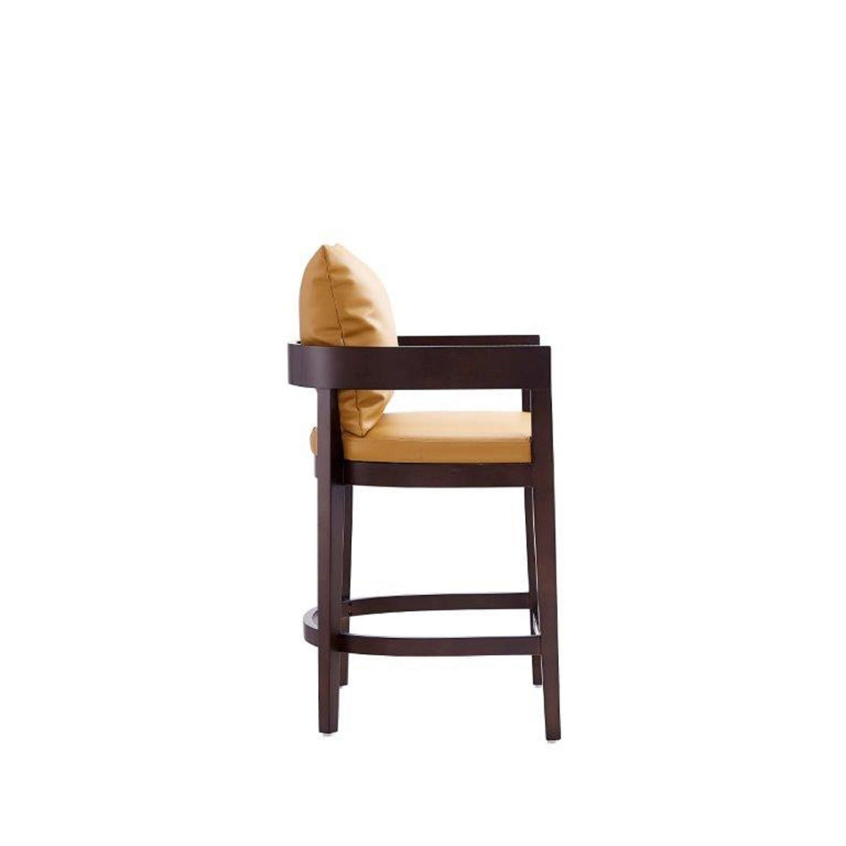 Mid-Century Modern Counter Stool with Upholstered Seat - Multiple Colors