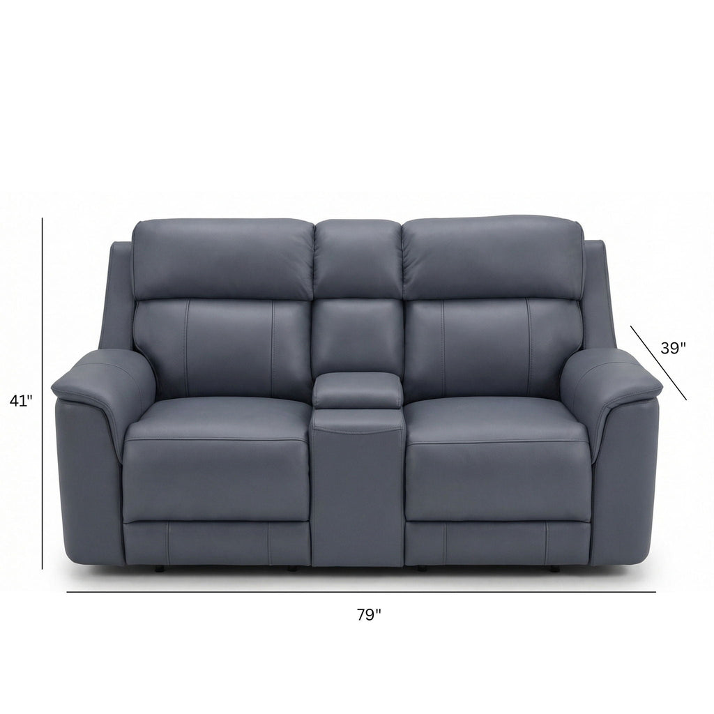 Dual Power Reclining Loveseat with Center Console - Multiple Colors
