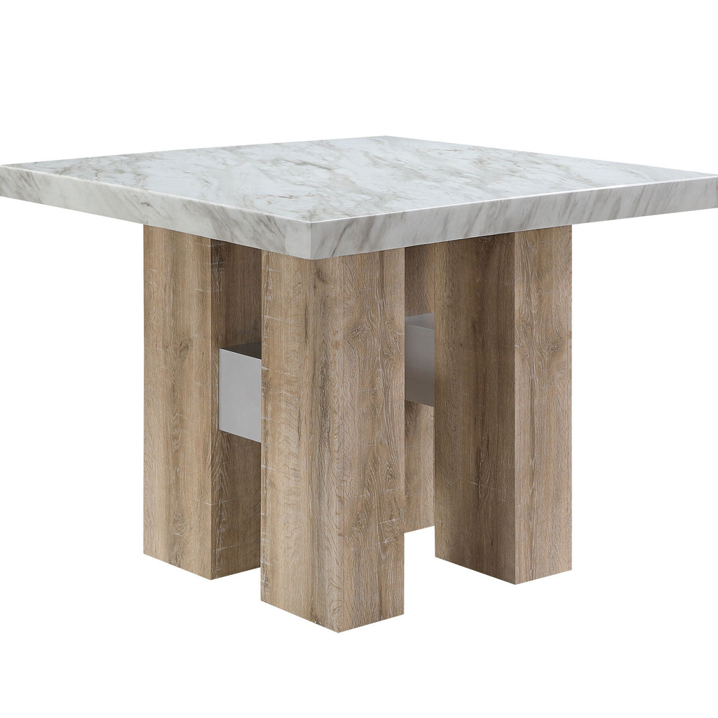 Mikha Bar Table with Extra Thick Top - Black, White, or Light Brown