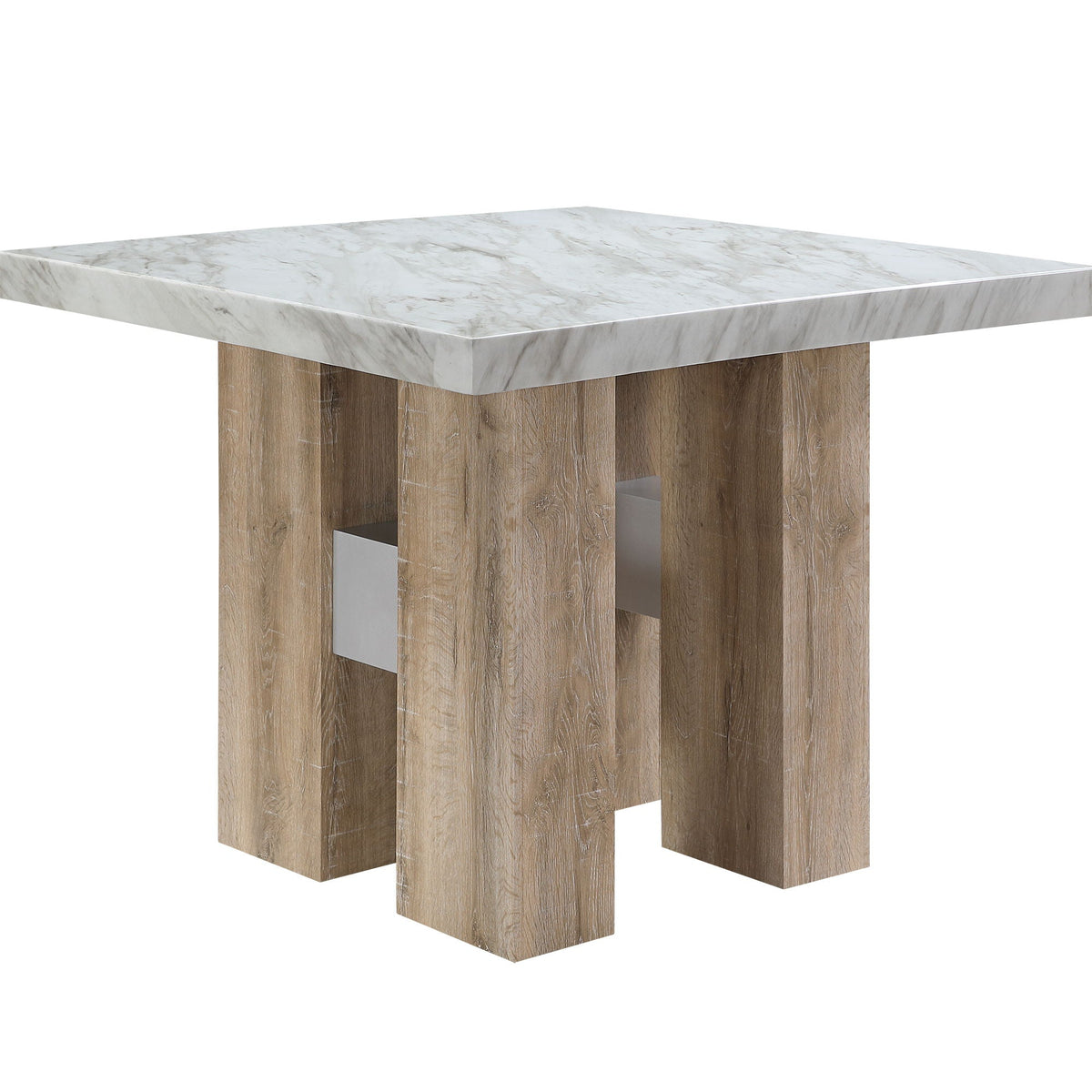 Mikha Bar Table with Extra Thick Top - Black, White, or Light Brown