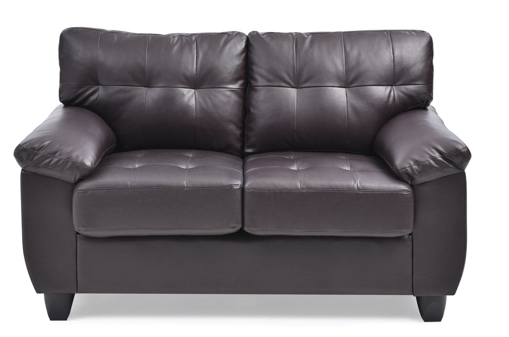Gallant Loveseat with Hardwood Frame and Pocketed Coil Cushions - Dark Brown or White